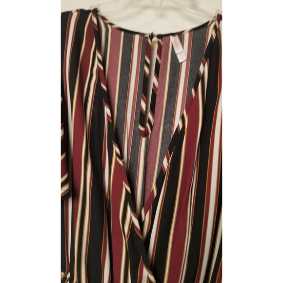 Xhilaration Career Casual Multicolor Jumpsuit Striped Drawstring Wide Leg Size S - Picture 3 of 10